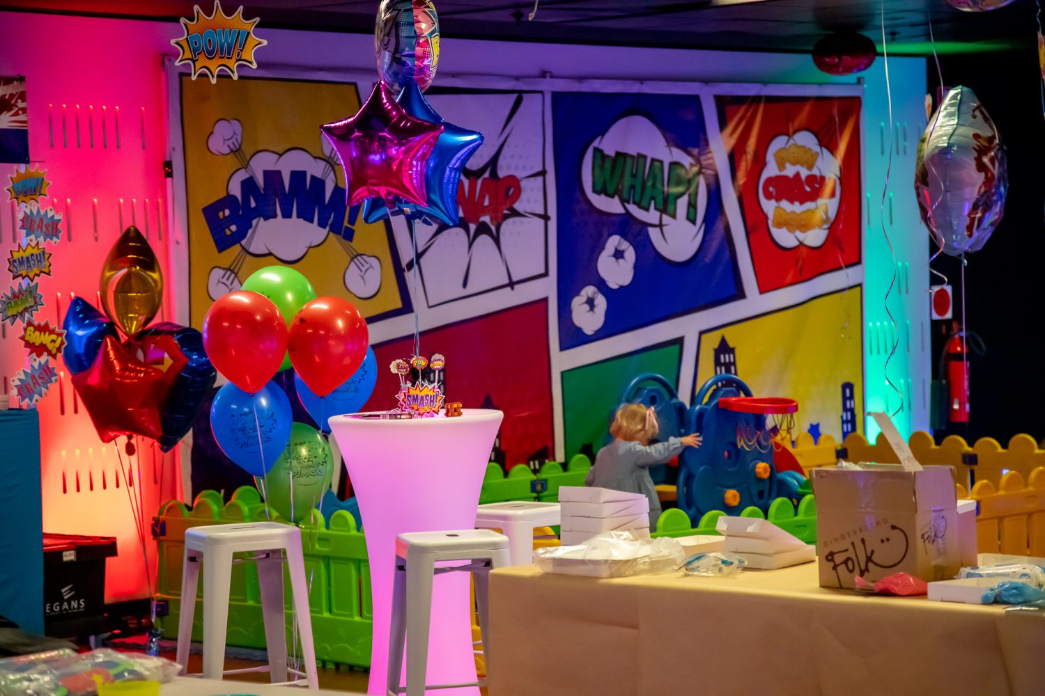 Birthday Party Superhero Headquarters theme