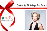 Celebrity Birthdays for June 1