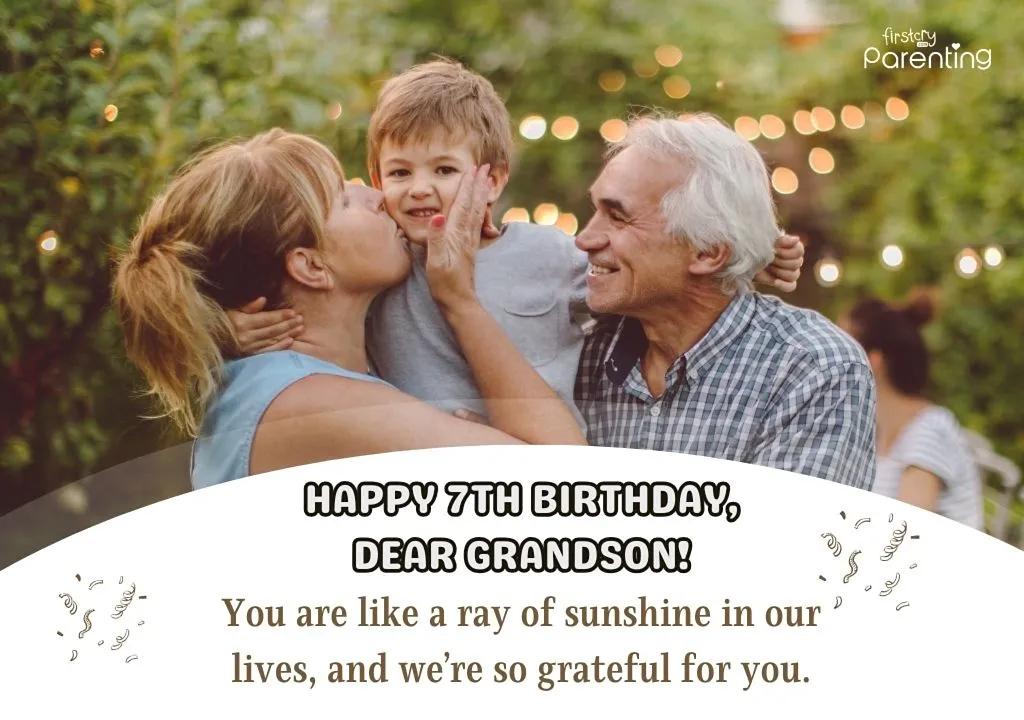 7th birthday wishes for grandson