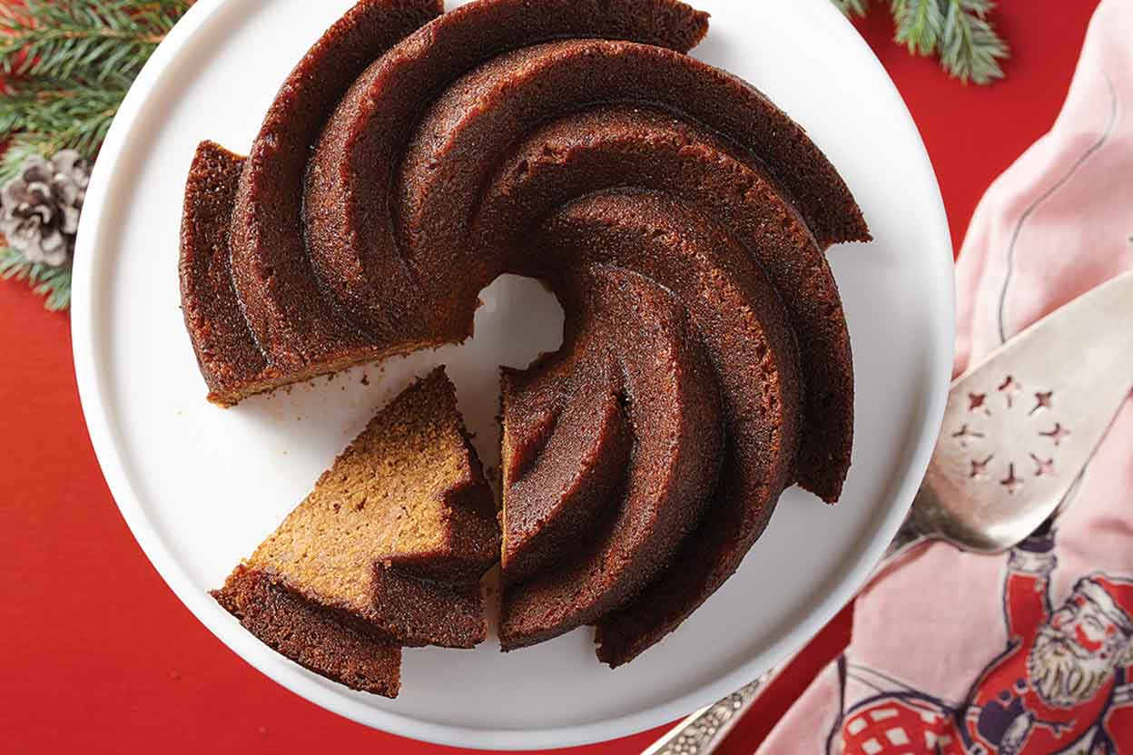 Apple Cider Gingerbread Bundt Cake