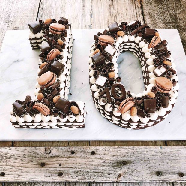 Chocolate Icebox Number Cake