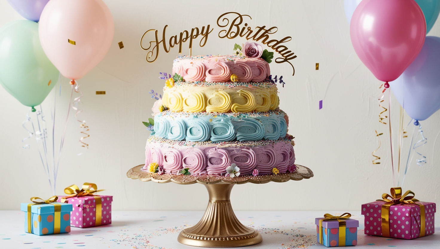 Decorating Your Masterpiece for a Show-Stopping Happy Birthday Cake